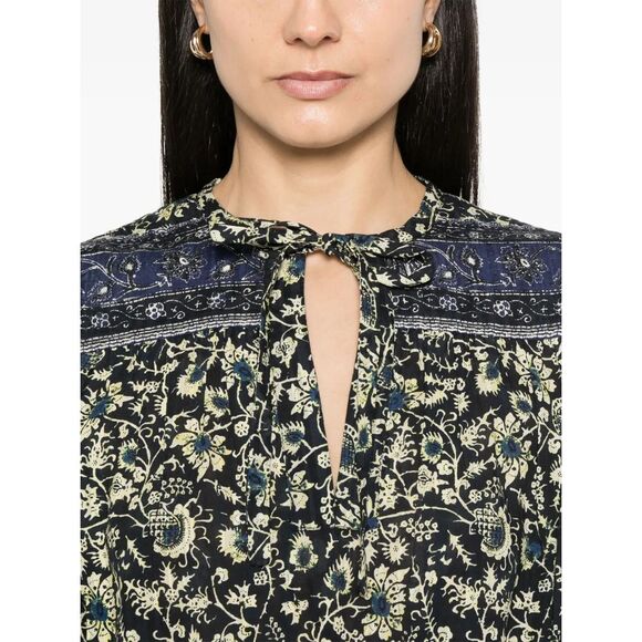 New Ulla Johnson Women's Tillie Blouse Top Size 8 in Raven - Picture 2 of 8